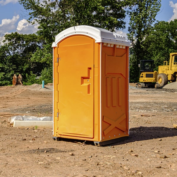 how often are the porta potties cleaned and serviced during a rental period in Jackson County KS